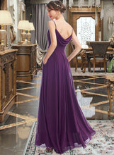 Load image into Gallery viewer, Cameron A-Line V-neck Floor-Length Bridesmaid Dress With Pockets XXCP0013263