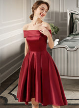 Load image into Gallery viewer, Daniella A-Line Off-the-Shoulder Asymmetrical Satin Bridesmaid Dress With Pockets XXCP0013264