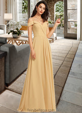 Load image into Gallery viewer, Marely A-Line V-neck Floor-Length Bridesmaid Dress XXCP0013265