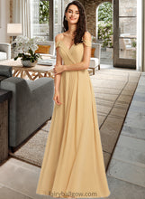 Load image into Gallery viewer, Marely A-Line V-neck Floor-Length Bridesmaid Dress XXCP0013265