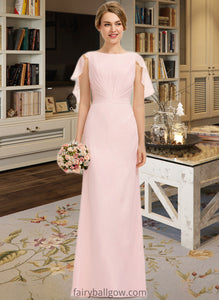 Mckenna A-Line Scoop Neck Floor-Length Chiffon Bridesmaid Dress With Cascading Ruffles XXCP0013269