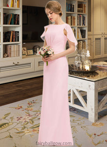 Mckenna A-Line Scoop Neck Floor-Length Chiffon Bridesmaid Dress With Cascading Ruffles XXCP0013269