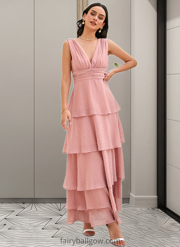 Judy A-LineV-neckAnkle-LengthBridesmaidDress#273660 XXCP0013272