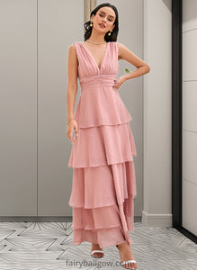 Judy A-LineV-neckAnkle-LengthBridesmaidDress#273660 XXCP0013272