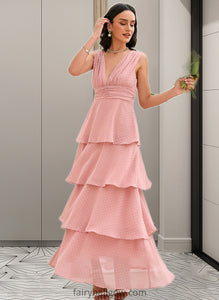 Judy A-LineV-neckAnkle-LengthBridesmaidDress#273660 XXCP0013272