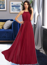 Load image into Gallery viewer, Carolyn A-Line Scoop Neck Floor-Length Bridesmaid Dress With Ruffle XXCP0013277