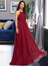 Load image into Gallery viewer, Carolyn A-Line Scoop Neck Floor-Length Bridesmaid Dress With Ruffle XXCP0013277