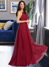 Load image into Gallery viewer, Carolyn A-Line Scoop Neck Floor-Length Bridesmaid Dress With Ruffle XXCP0013277