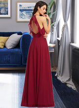 Load image into Gallery viewer, Carolyn A-Line Scoop Neck Floor-Length Bridesmaid Dress With Ruffle XXCP0013277