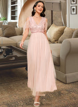 Load image into Gallery viewer, Annabella A-LineV-neckAnkle-LengthBridesmaidDress#273662 XXCP0013281