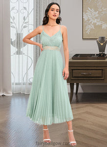 Jamiya A-LineV-neckAnkle-LengthBridesmaidDress#273652 XXCP0013283