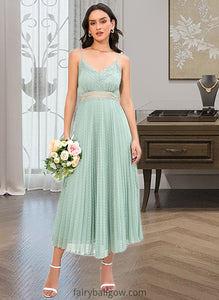 Jamiya A-LineV-neckAnkle-LengthBridesmaidDress#273652 XXCP0013283