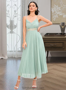 Jamiya A-LineV-neckAnkle-LengthBridesmaidDress#273652 XXCP0013283