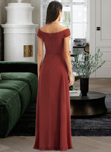 Load image into Gallery viewer, Reina Sheath/Column Off-the-Shoulder Floor-Length Bridesmaid Dress With Ruffle XXCP0013284