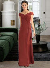 Load image into Gallery viewer, Reina Sheath/Column Off-the-Shoulder Floor-Length Bridesmaid Dress With Ruffle XXCP0013284