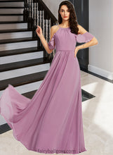 Load image into Gallery viewer, Lucinda A-Line Scoop Neck Floor-Length Bridesmaid Dress With Pockets XXCP0013287