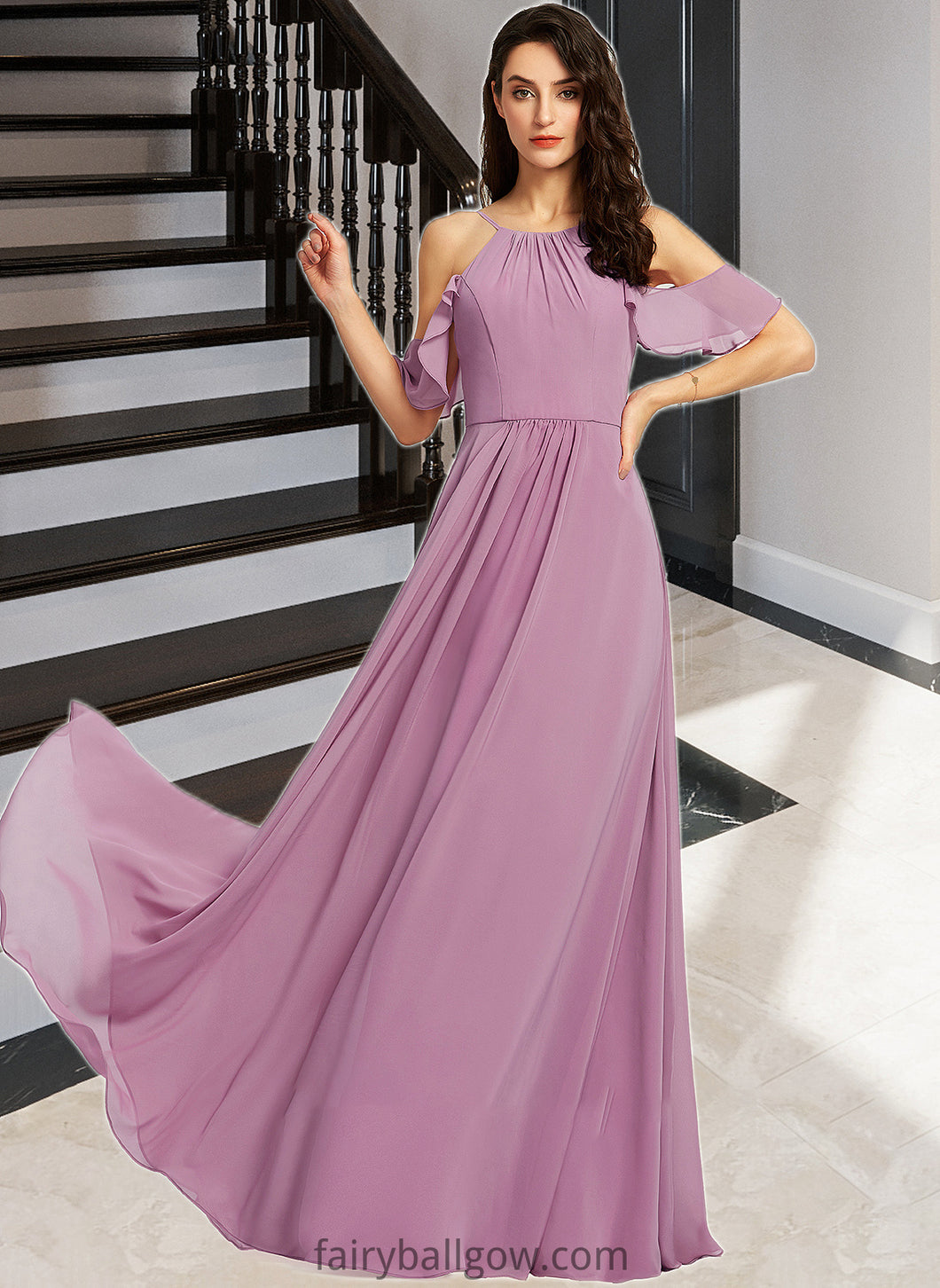 Lucinda A-Line Scoop Neck Floor-Length Bridesmaid Dress With Pockets XXCP0013287