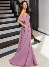 Load image into Gallery viewer, Lucinda A-Line Scoop Neck Floor-Length Bridesmaid Dress With Pockets XXCP0013287