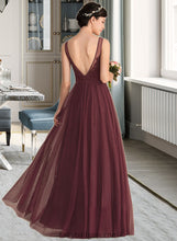 Load image into Gallery viewer, Talia A-Line/Princess V-neck Floor-Length Tulle Lace Bridesmaid Dress XXCP0013295