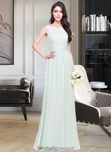 Load image into Gallery viewer, Maryjane A-Line Scoop Neck Floor-Length Chiffon Bridesmaid Dress With Ruffle XXCP0013296