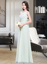 Load image into Gallery viewer, Maryjane A-Line Scoop Neck Floor-Length Chiffon Bridesmaid Dress With Ruffle XXCP0013296