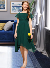 Load image into Gallery viewer, Maddison A-Line Square Neckline Knee-Length Chiffon Junior Bridesmaid Dress XXCP0013329