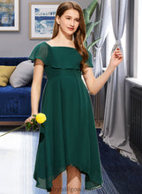 Load image into Gallery viewer, Maddison A-Line Square Neckline Knee-Length Chiffon Junior Bridesmaid Dress XXCP0013329