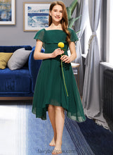 Load image into Gallery viewer, Maddison A-Line Square Neckline Knee-Length Chiffon Junior Bridesmaid Dress XXCP0013329