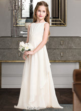 Load image into Gallery viewer, Skylar A-Line Scoop Neck Floor-Length Chiffon Junior Bridesmaid Dress With Cascading Ruffles XXCP0013394