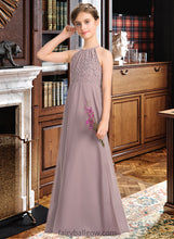 Load image into Gallery viewer, Jan A-LineScoopNeckFloor-LengthChiffonLaceJuniorBridesmaidDressWithRuffle#173272 XXCP0013416