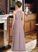 Load image into Gallery viewer, Jan A-LineScoopNeckFloor-LengthChiffonLaceJuniorBridesmaidDressWithRuffle#173272 XXCP0013416