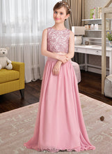 Load image into Gallery viewer, Fernanda A-LineScoopNeckFloor-LengthChiffonJuniorBridesmaidDress#130498 XXCP0013424