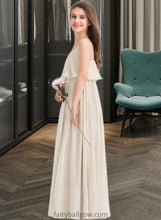 Load image into Gallery viewer, Danika A-Line V-neck Floor-Length Chiffon Junior Bridesmaid Dress XXCP0013435