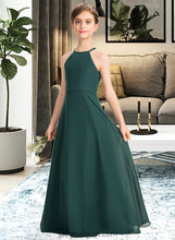 Load image into Gallery viewer, Riya A-Line Scoop Neck Floor-Length Chiffon Junior Bridesmaid Dress XXCP0013442