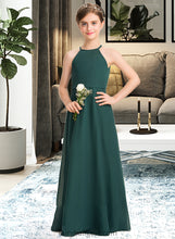 Load image into Gallery viewer, Riya A-Line Scoop Neck Floor-Length Chiffon Junior Bridesmaid Dress XXCP0013442