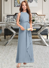 Load image into Gallery viewer, Andrea A-Line Scoop Neck Floor-Length Chiffon Junior Bridesmaid Dress With Cascading Ruffles XXCP0013450