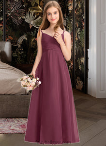 Kaylee A-Line Sweetheart Floor-Length Chiffon Junior Bridesmaid Dress With Ruffle XXCP0013470