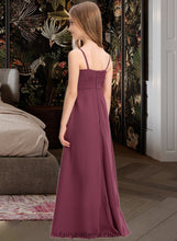 Load image into Gallery viewer, Kaylee A-Line Sweetheart Floor-Length Chiffon Junior Bridesmaid Dress With Ruffle XXCP0013470