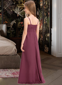 Kaylee A-Line Sweetheart Floor-Length Chiffon Junior Bridesmaid Dress With Ruffle XXCP0013470