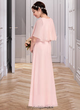 Load image into Gallery viewer, Lesley A-Line Scoop Neck Floor-Length Chiffon Junior Bridesmaid Dress XXCP0013472