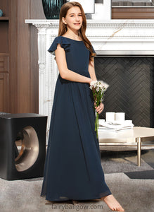 Paige A-LineScoopNeckFloor-LengthChiffonJuniorBridesmaidDress#253684 XXCP0013478