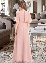 Load image into Gallery viewer, Gladys A-Line Scoop Neck Floor-Length Chiffon Junior Bridesmaid Dress XXCP0013493