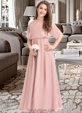 Load image into Gallery viewer, Gladys A-Line Scoop Neck Floor-Length Chiffon Junior Bridesmaid Dress XXCP0013493