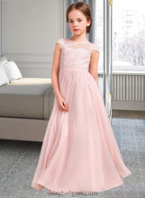 Load image into Gallery viewer, Madelynn A-LineScoopNeckFloor-LengthChiffonLaceJuniorBridesmaidDress#81155 XXCP0013502