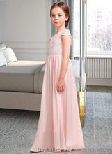 Load image into Gallery viewer, Madelynn A-LineScoopNeckFloor-LengthChiffonLaceJuniorBridesmaidDress#81155 XXCP0013502