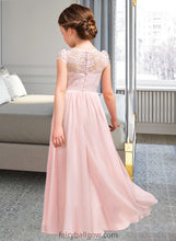 Load image into Gallery viewer, Madelynn A-LineScoopNeckFloor-LengthChiffonLaceJuniorBridesmaidDress#81155 XXCP0013502