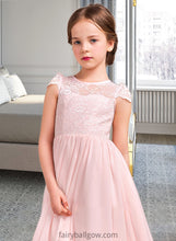 Load image into Gallery viewer, Madelynn A-LineScoopNeckFloor-LengthChiffonLaceJuniorBridesmaidDress#81155 XXCP0013502