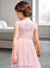 Load image into Gallery viewer, Madelynn A-LineScoopNeckFloor-LengthChiffonLaceJuniorBridesmaidDress#81155 XXCP0013502