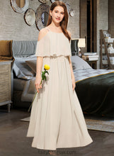 Load image into Gallery viewer, Gabrielle A-Line Scoop Neck Floor-Length Chiffon Junior Bridesmaid Dress XXCP0013503