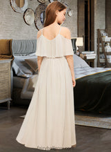 Load image into Gallery viewer, Gabrielle A-Line Scoop Neck Floor-Length Chiffon Junior Bridesmaid Dress XXCP0013503